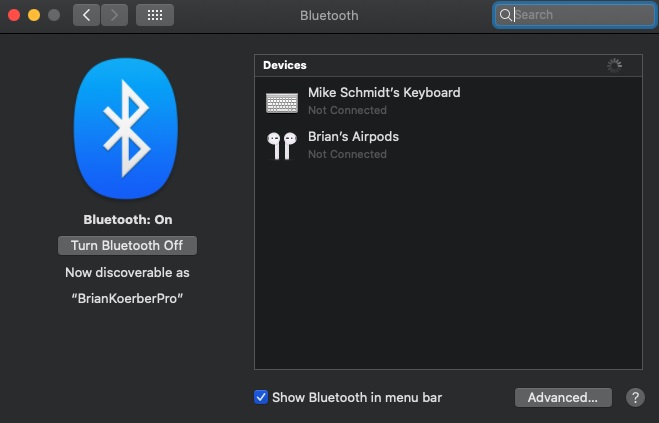 Wait for your AirPods to show up on your devices, then click Connect